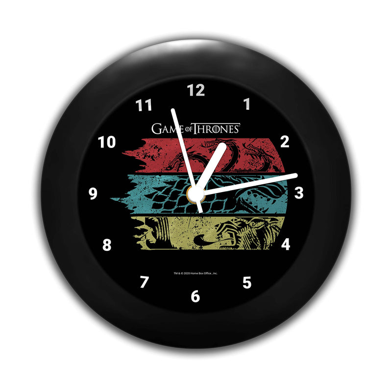 MCSID RAZZ -Game of Thrones-Flag Table Clock Birthday Officially Licensed by HBO (Home Box Office) USA