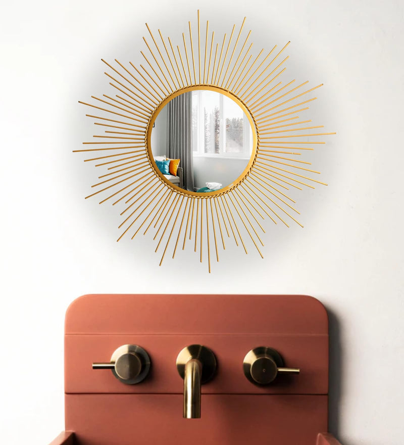 Wall Mirror Love Sunburst Shape Mirror � Wall Decor Hanging