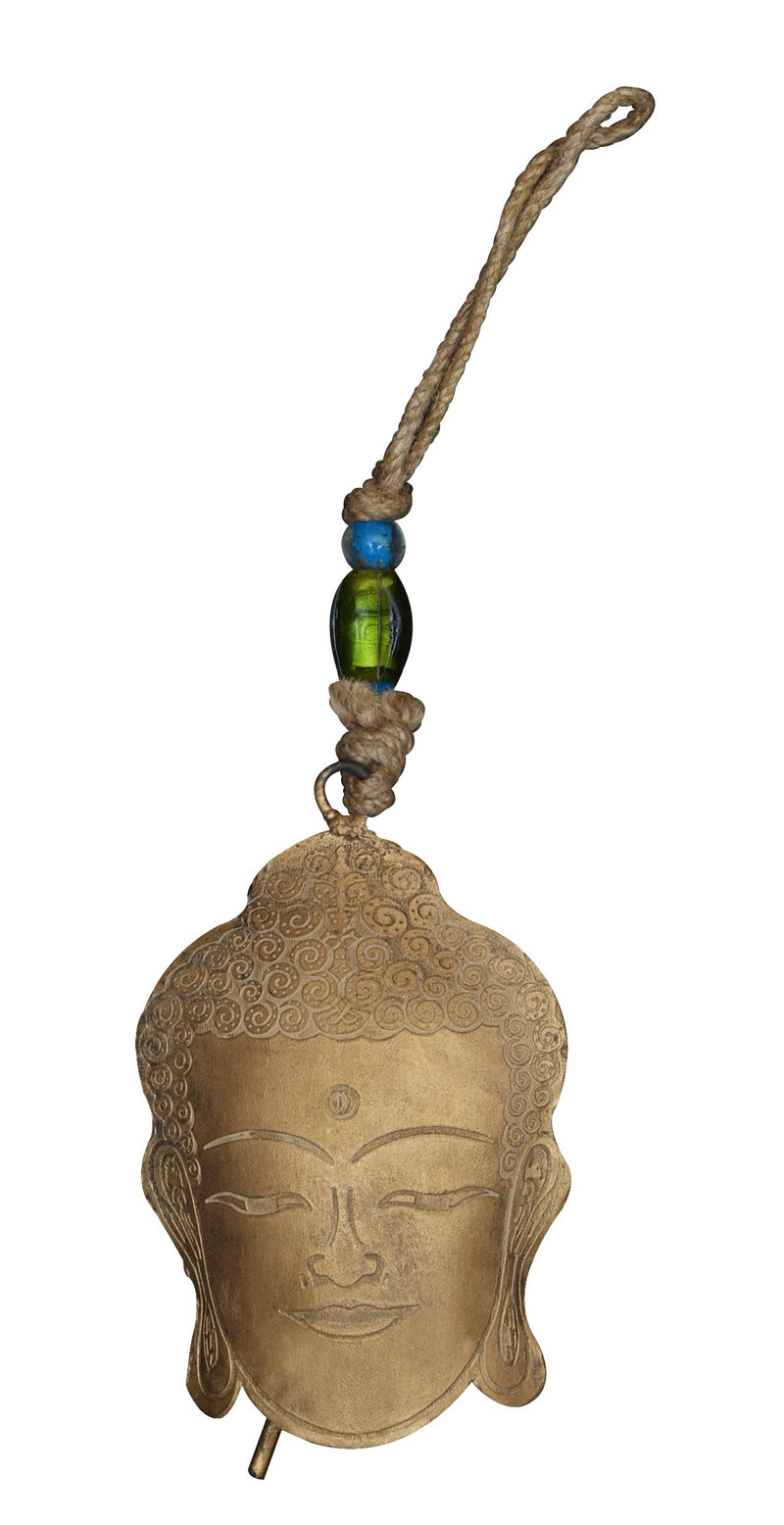 Store Indya Diwali Gifts - Bell Bohemian Style Buddha Meditation Window Hanging Wrought Iron -Homel Décor Accessory