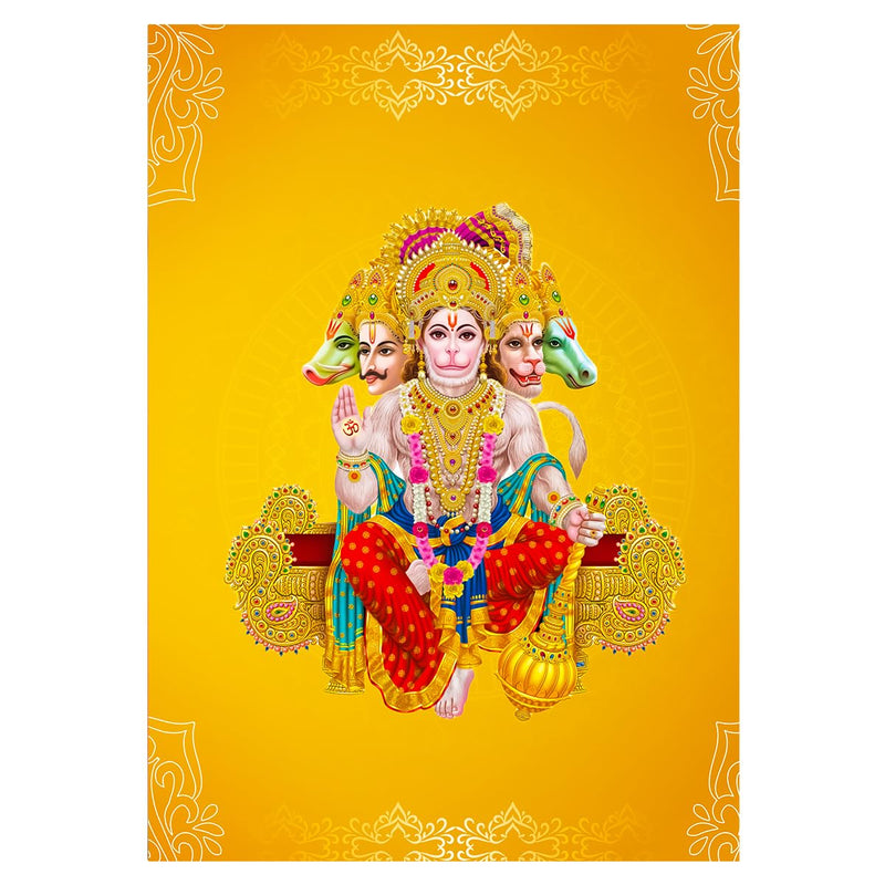 God Panchmukhi Hanuman Wall Sticker - Hanuman Wall Sticker