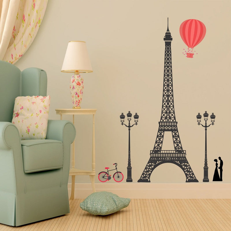 Wallstick Paris Love City wallstickers (Vinyl 120 cm x 90 cm)