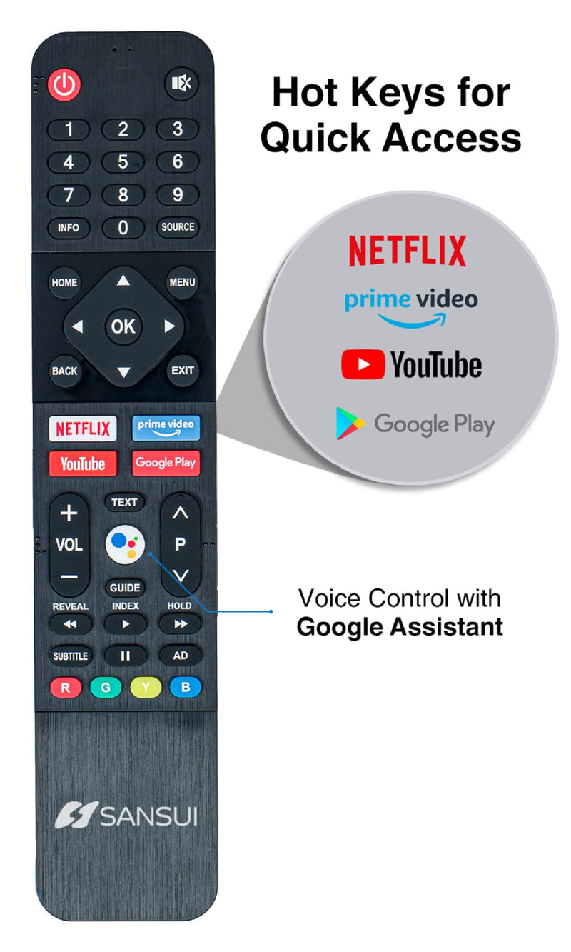 Sansui 109cm (43 inches) Full HD Certified Android LED TV JSW43ASFHD (Midnight Black) With Voice Search Smart Remote