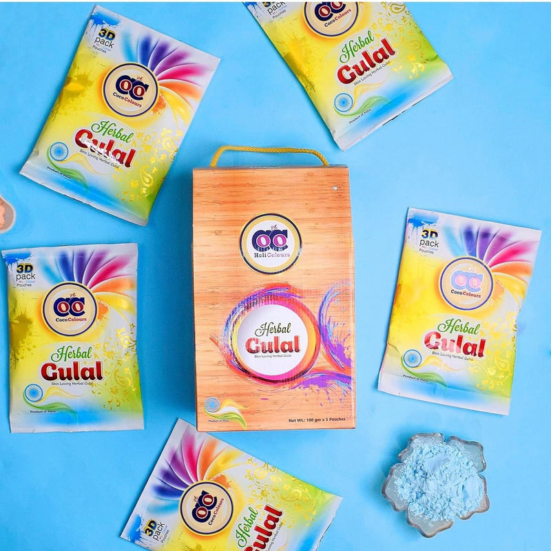 Gurjas Fancy Kitchen Holi Gulal 100% Natural and Herbal Gulal Organic Coloured Powder Non-Toxic and Skin Friendly Colour and Safe for Kids - (Muliticolour)