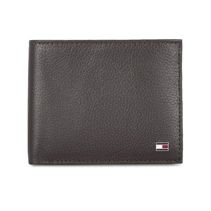 Tommy Hilfiger Felix Leather Global Coin Wallet for Men - Brown, 4 Card Slots