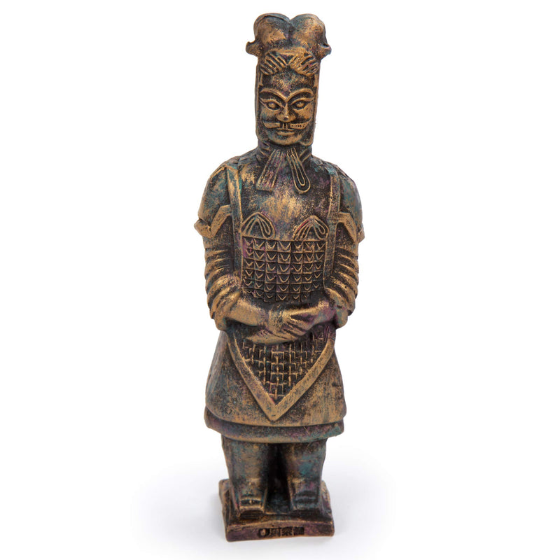 Truu Design, Antique Bronze, CTG Ancient Traditional Terracotta Warrior Figurine Set, 6.5 x 6.5 inches, 12 Pieces