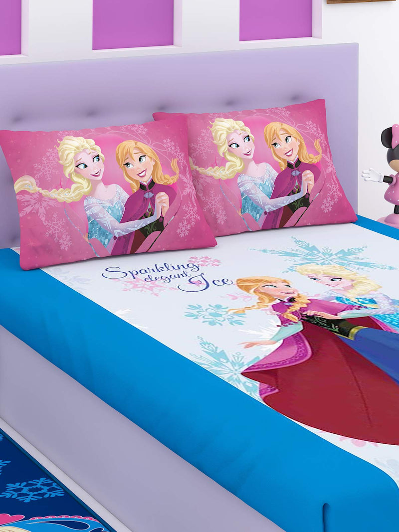 Athom Trendz Disney Frozen Cotton Double Bedsheet 270 x 270 cm