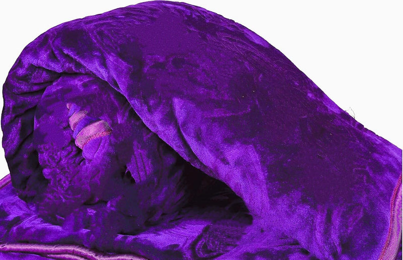 SHOPBITE Double Bed Mink Blanket King Size Heavy Winter Mink Soft AC Room Fleece All Weather Warm Kambal (Purple, Double Bed)