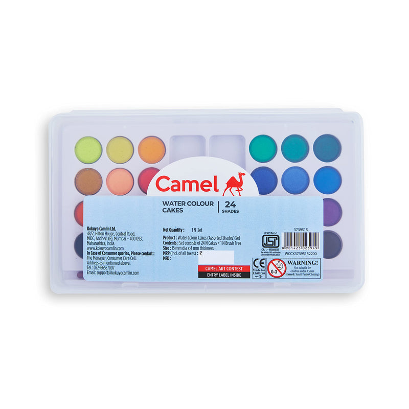 Camlin Kokuyo Student Water Color Cakes - 24 Shades