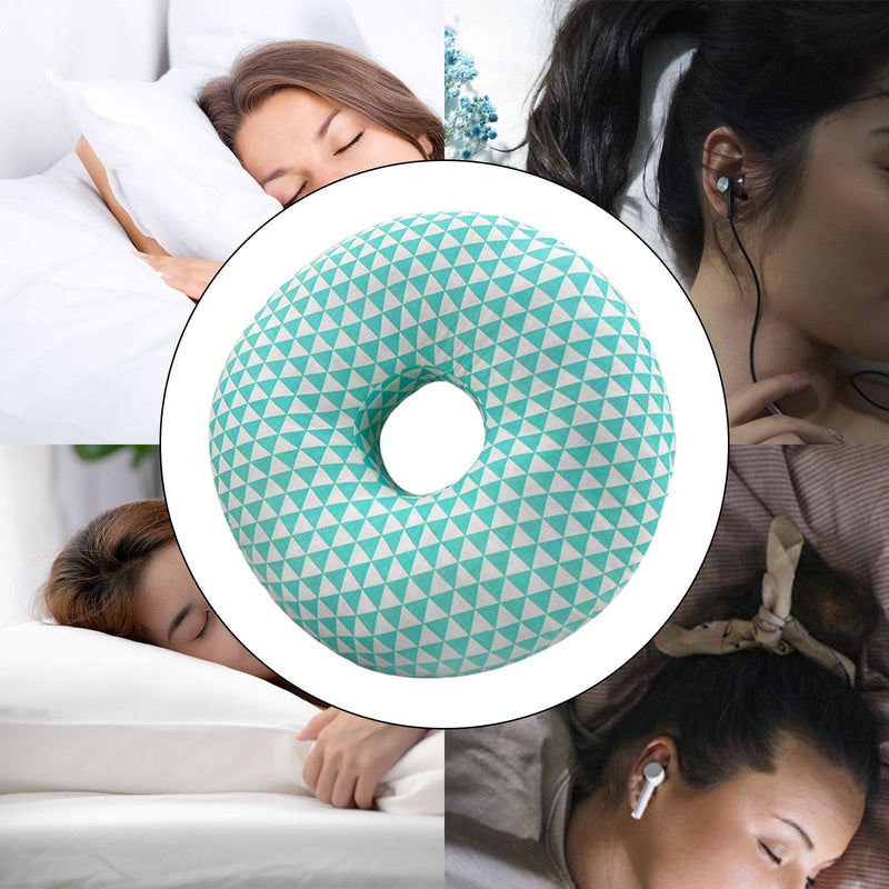 CLUB BOLLYWOOD® Ear Pillow Washable for Relaxation Wearing Headphones Earrings Side Sleeping Green | Bedding | Bed Pillows | Bed Pillows | Bed Pillows | 1 Ear Piercing Pillow