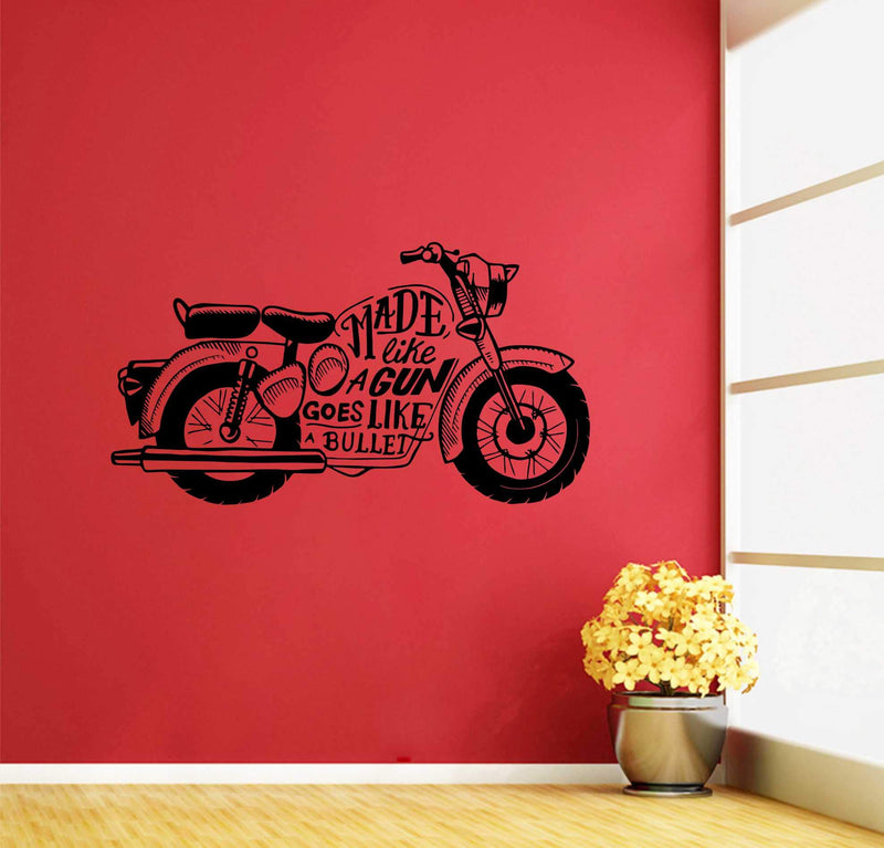 Wall Attraction Bullet bikeWall Sticker for Home Decoration & Decal Size -55cmX101cm