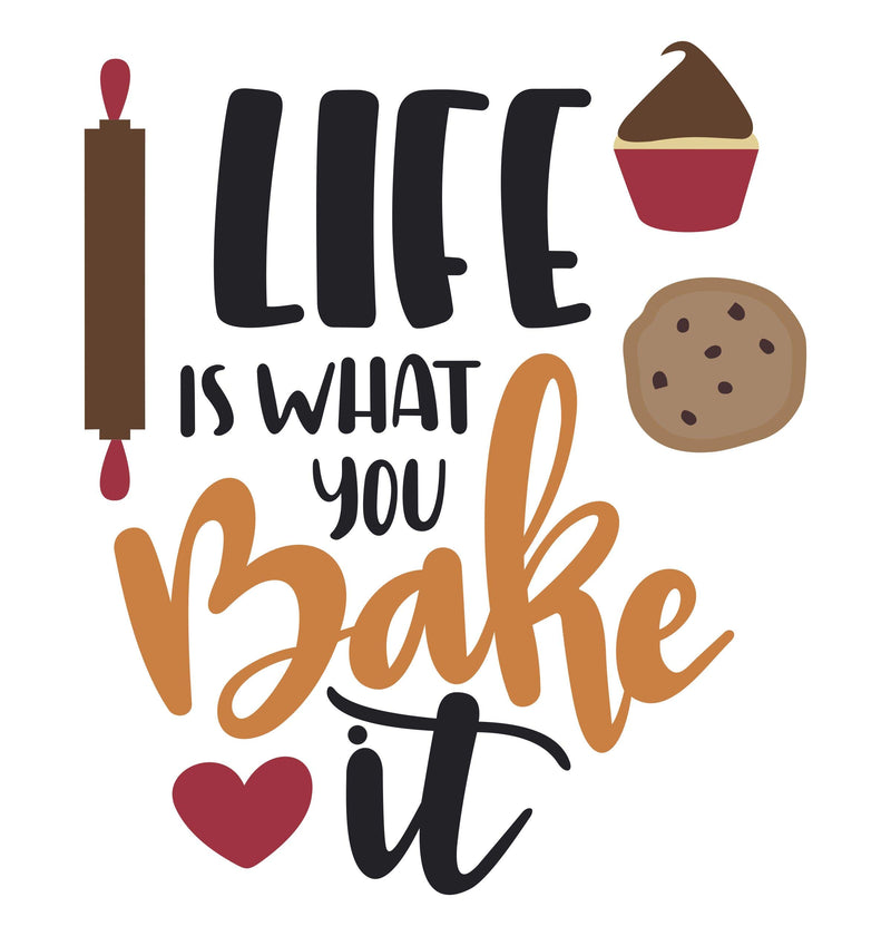 Sticker Hub Life is What You Bake Decorative Wall Sticker Size:-76cmx54cm AS492