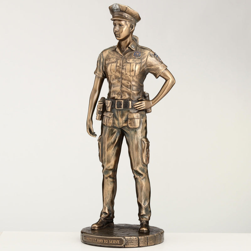 Veronese Design Police Woman to Protect and Serve Police Officer Tribute Statue