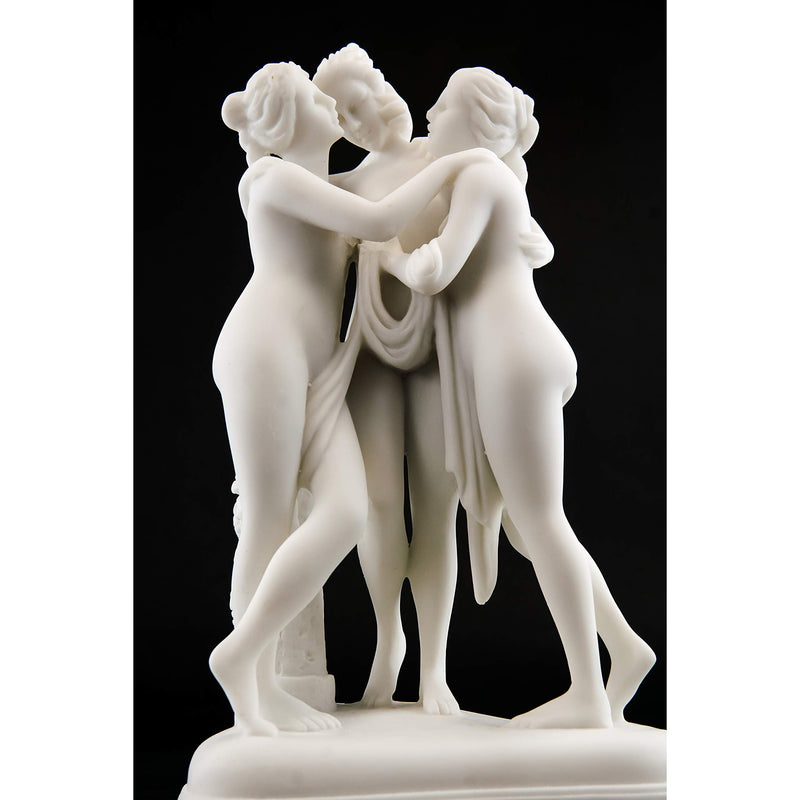 Top Collection The Three Graces Statue- Daughters of Zeus Greek Sculpture in White Marble Finish-Roman Goddesses of Beauty, Charm, and Creativity- 9.5-Inch Figurine