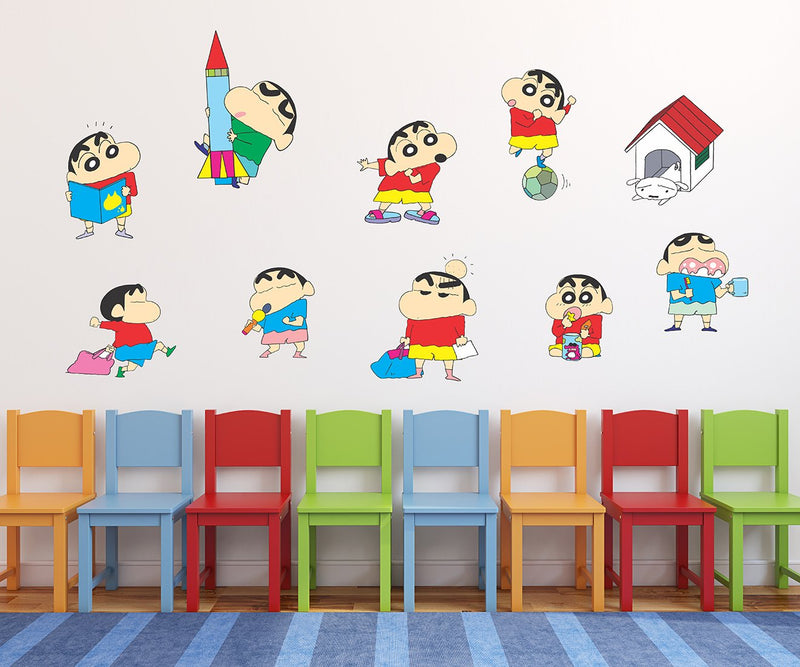 Wallstick Shin Chan Funny Activities (Vinyl 90 cm x 50 cm)