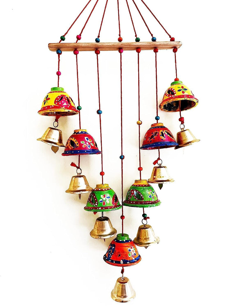  Shree Shyam Art Handcrafted Rajasthani Wind Chime Door/Wall Hanging Decorative Showpiece/Wall Hanging/Home Decor/Home Furnishing/Diwali Gift.