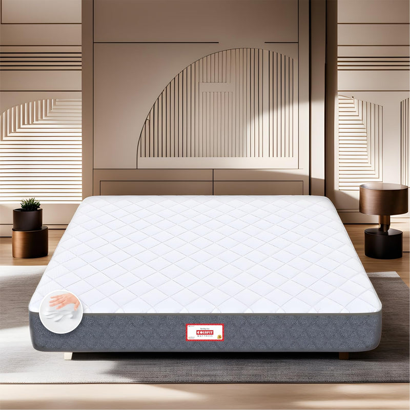 Coirfit Twin Plus 5-Zone I-Shape Tech. 8 inch Double Memory Foam Mattress (L x W: 75 inch x 48 inch)