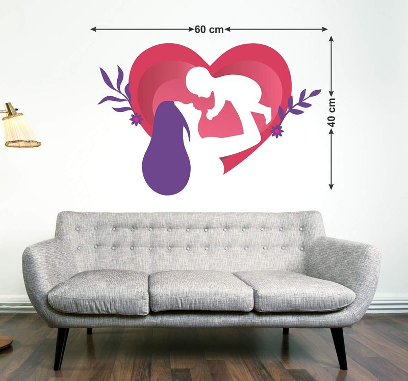 Tuffuk Moms Love Large Vinyl Wallstickers for Home Decorations(40 cm x 60 cm)4TZ280