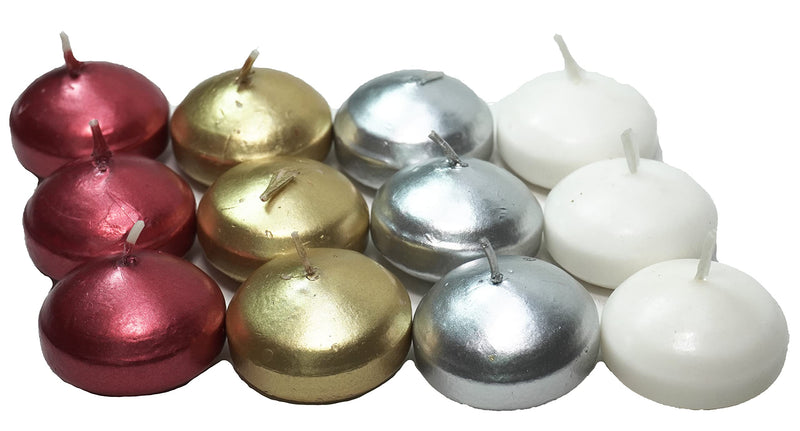 AURA Home Fragnance - Multicoloured Floating Candles | Candles for Diwali Decoration | Pack of 4 Pcs.