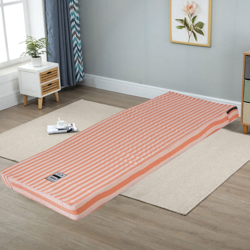 COLOFLY Pu Foam Mattress (Single, Orange)