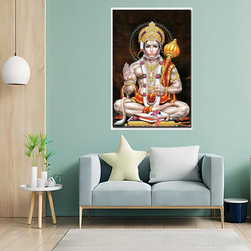 Wallpics® Loard Hanuman Waterproof Vinyl Sticker Poster for Home Decor (20 x 30 inch)