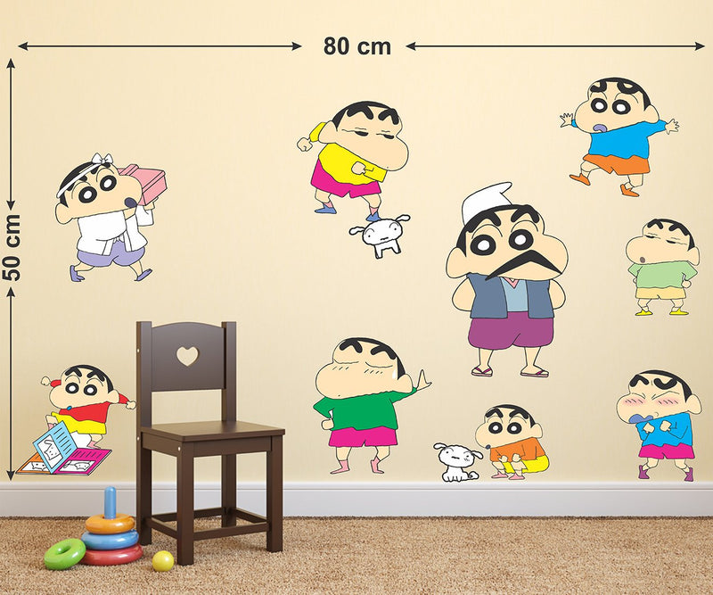 Wallstick Cute Shin Chan wallsticker (Vinyl 80 cm x 50 cm)