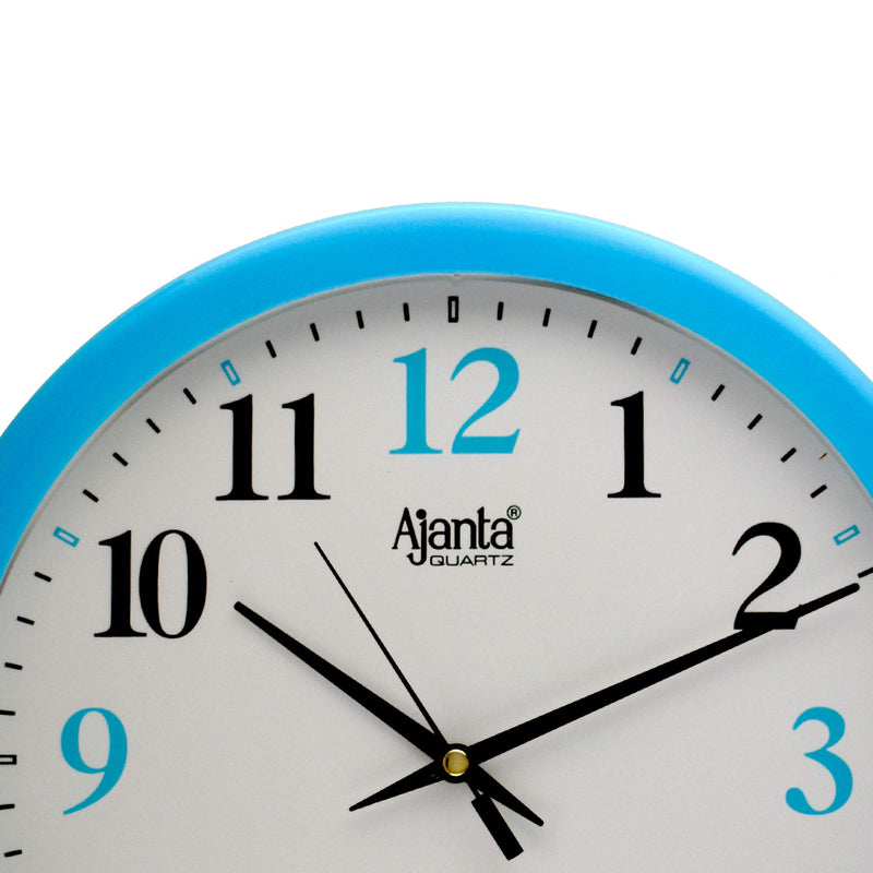 Ajanta Plastic Square Wall Clock for Home/Kitchen/Living Room/Office (Blue, Step Movement) - Analog, 40 Mm, 26 Cm