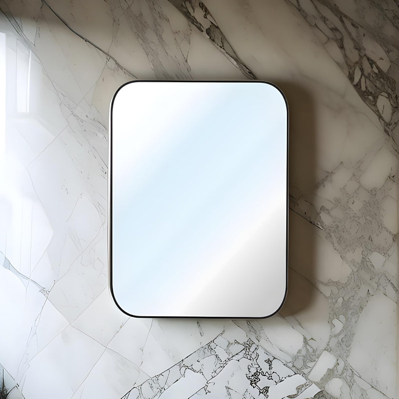 DONATO BEVELED CURVE Edge MIRROR 18"x24" INCHES MIRROR for LIVING ROOM and WASH BASIN | (SIZE-18"x24" INCH) (DGM-2)