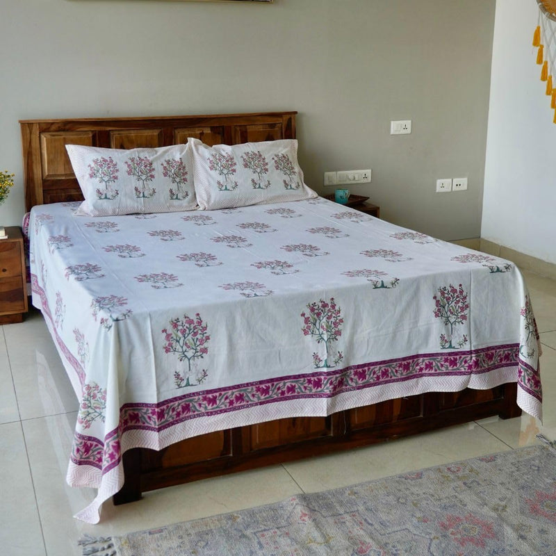 The Savanna Handblock Print Bedsheet