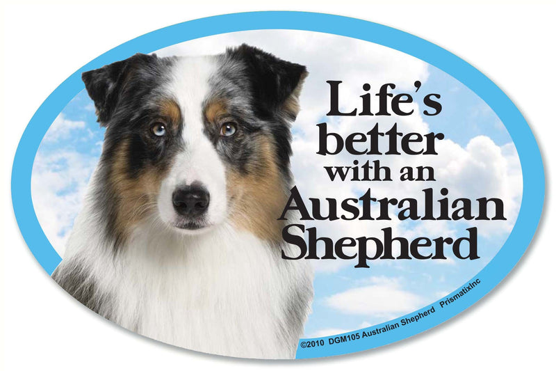 Australian Shepherd Oval Dog Magnet for Cars