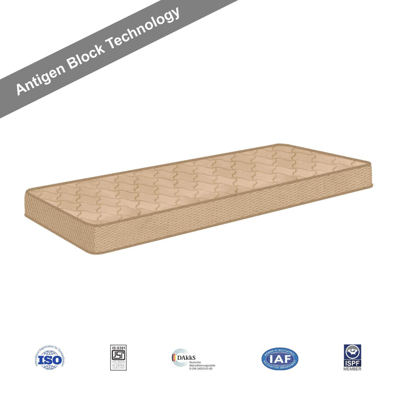 SLEEPSPA BY COIRFIT Orthopedic Comfort Mattress King Size High Density(HR) Foam Pressure Relieving Brezza Mattress | Back Pain Relief, Durable Construction | Improves Sleep Experience - 75X72X4