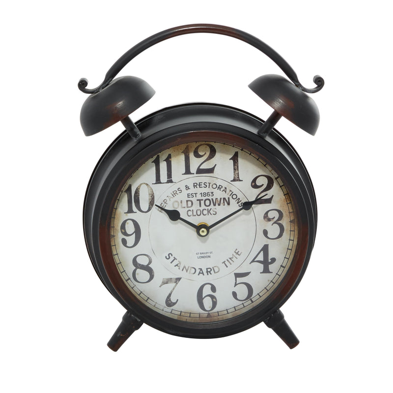 Deco 79 Metal Table Clock 13"H, 10"W