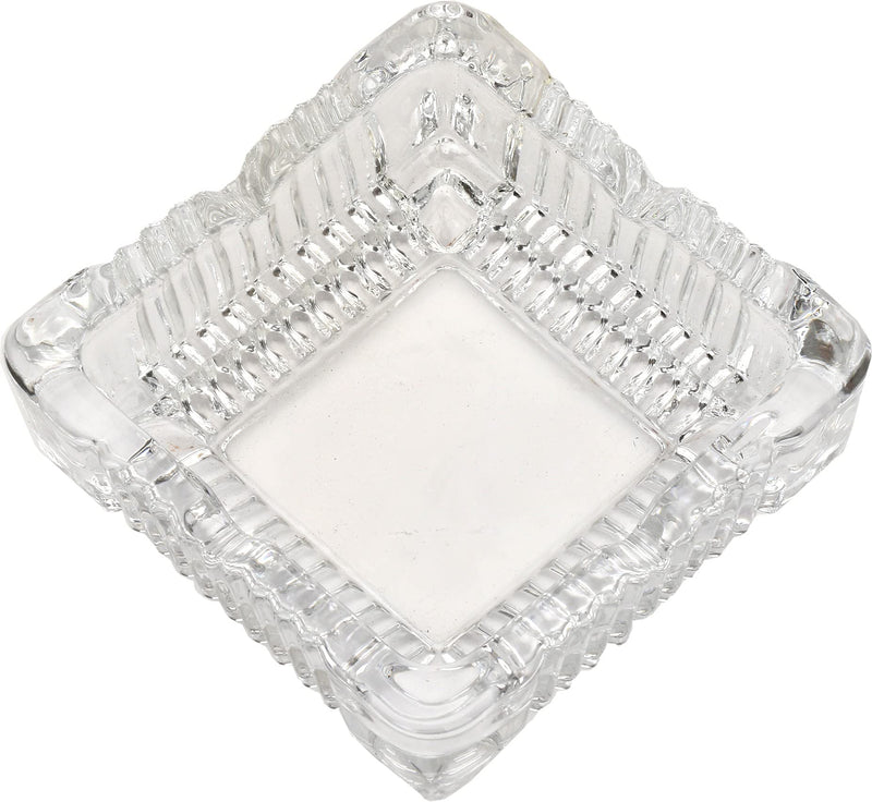 Cool Glass Ash Tray: Sleek Design for Ashes with Style 10.5 x 10.5 x 3.5 CM