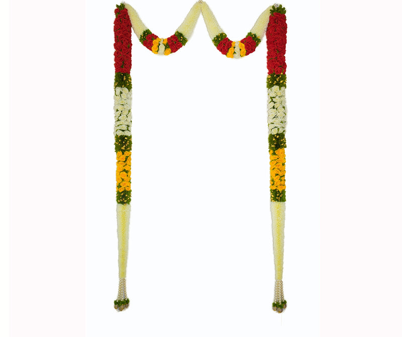 Daedal Crafters- DC254 Rajinigandha with Roses Full Length Door Set Hanging