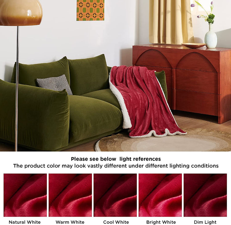 VAS COLLECTIONS All-Seasons Super Soft Flannel Solid/Plain Blanket/Ac Dohars/Duvet/Quilt for Summer, Red & Maroon, Size 225X230 Cm (Double), 200 TC