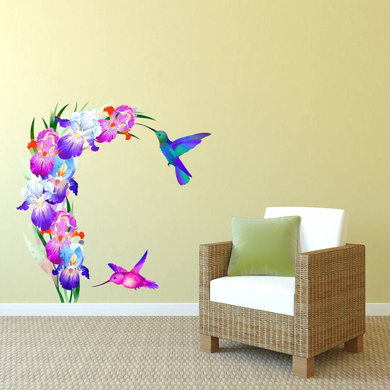 Decor Kraft Birds with Flowers Wall Sticker & Decal,Size- 40 Cm X 38 Cm,Nature