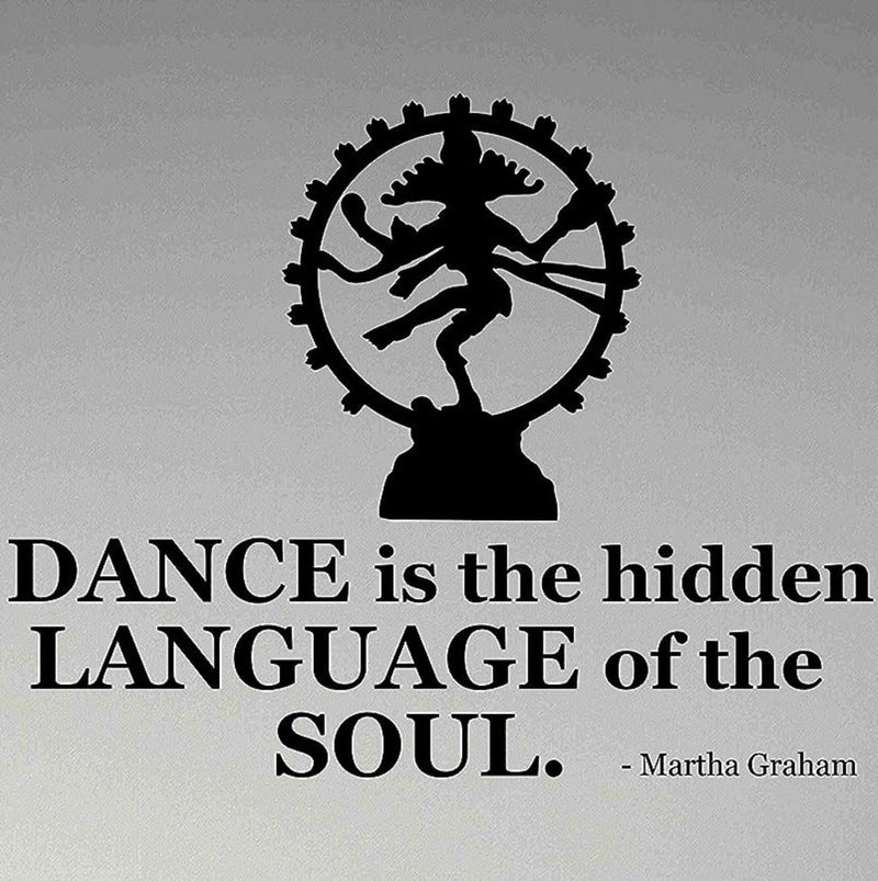 CVANU Dance is The Hidden Language of The Soul Vinyl Wall Sticker for Home (Black)