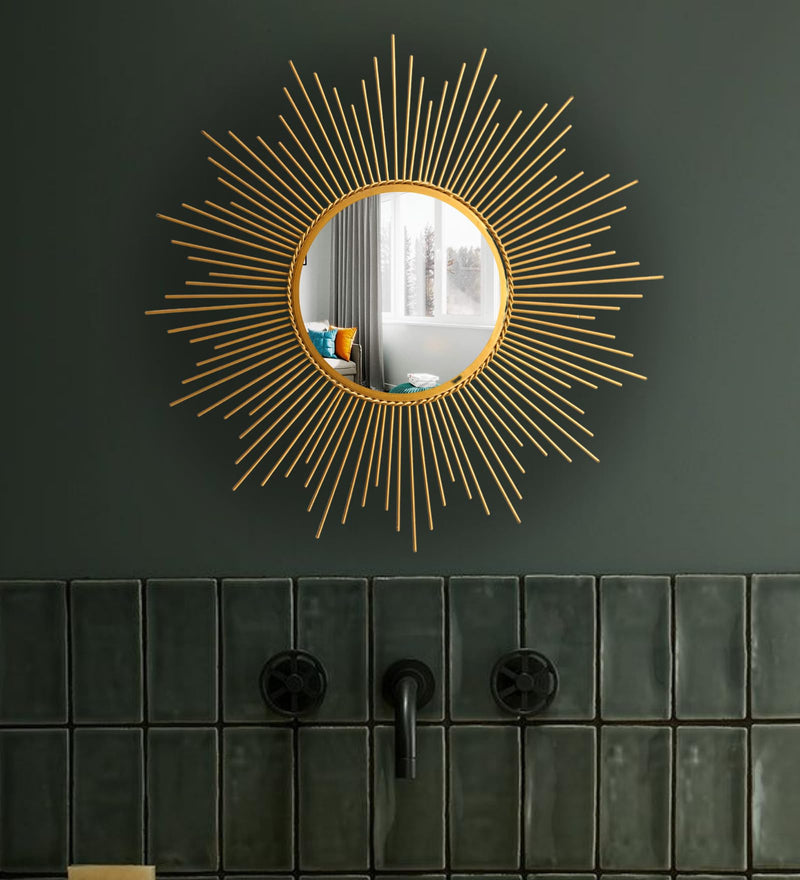 Wall Mirror Love Sunburst Shape Mirror � Wall Decor Hanging