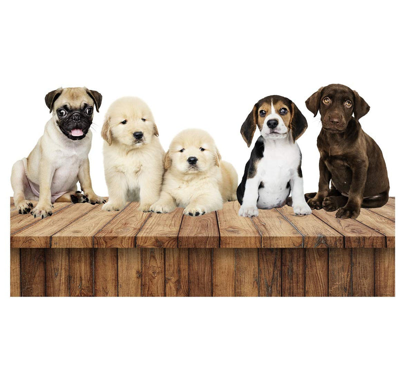 Tuffuk Cute Puppies Large Vinyl Wallstickers for Home Decorations (60 cm x 30 cm)5TZ020