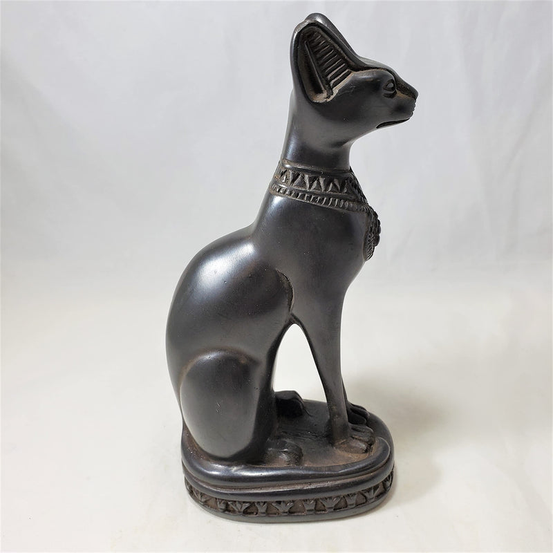 Discoveries Egyptian Imports Bastet Cat Goddess Statue - Black - 5.5" Tall - Made in Egypt