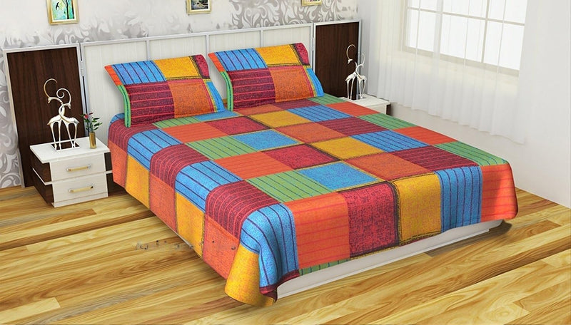 AASHIYANA SAJONA 100% Cotton Single Bedsheet