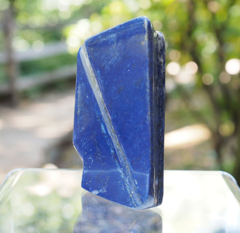 uGems Lapis Lazuli Rock Stone Freeform Specimen Slab (3 inch)