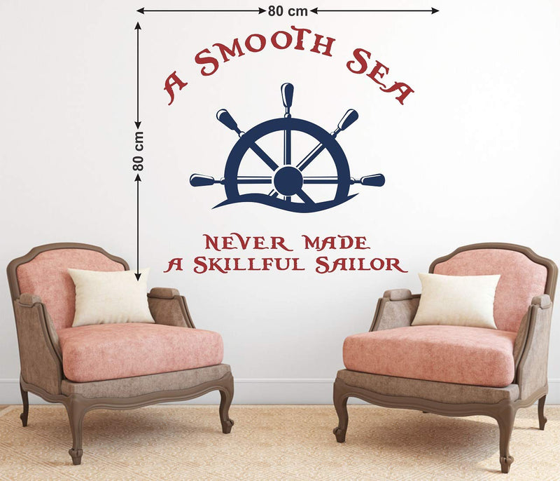 Tuffuk Sailor Large Vinyl Wallstickers for Home Decorations(80 cm x 80 cm)5TZ406