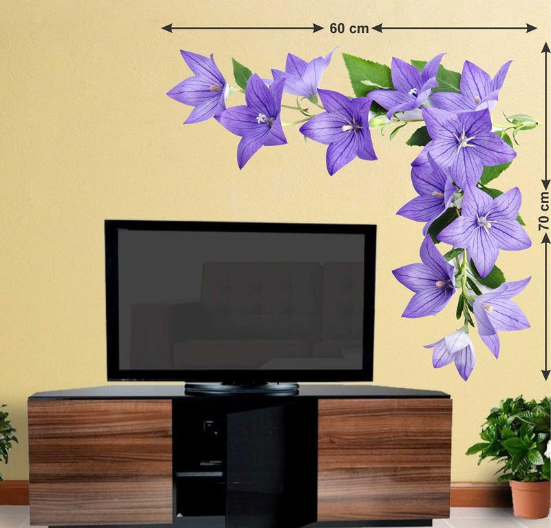 Tuffuk Flowers Large Vinyl Wallstickers for Home Decorations (60 cm x 70 cm)5TZ323