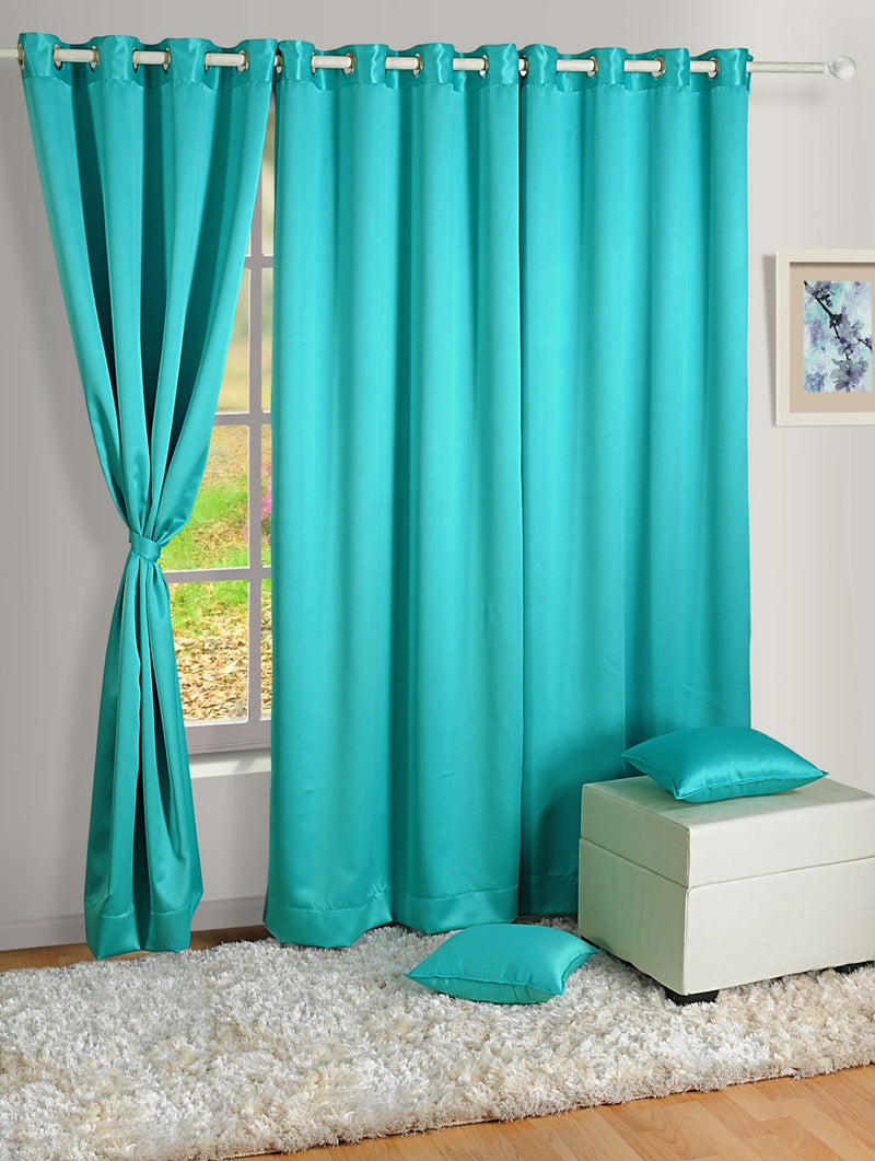 Swayam Blackout Window Curtain Set 1 for Bedroom, Guest Room - Thermal Insulator, Comes with Readymade Eyelets, Triple Layer Weave (5Ft) Noise Dampener, Machine Washable -