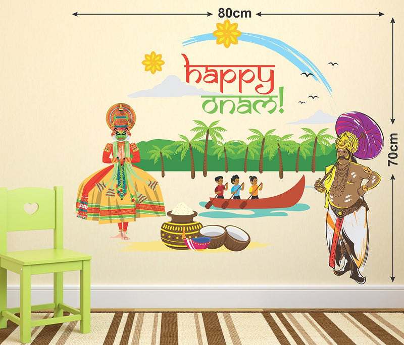 Wallstick Happy Onam wallsticker (Vinyl 80cm x 70cm)