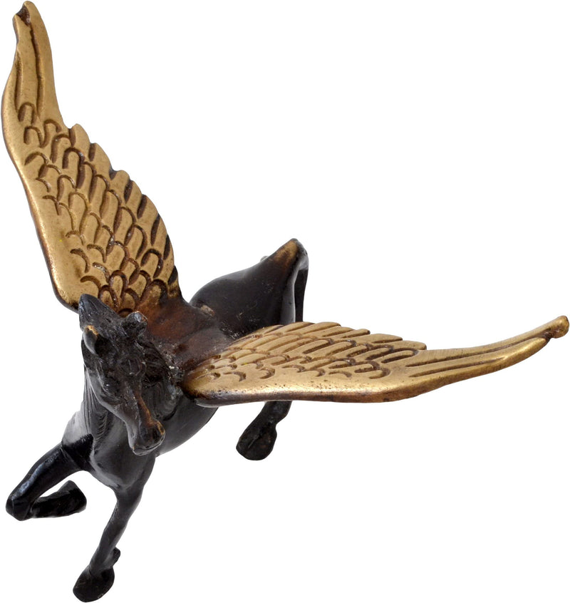 Two Moustaches Flying Angel Horse Brass Showpiece | Home Decor |