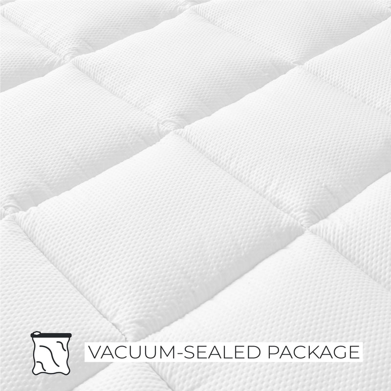 Extra Thick Hypoallergenic Mattress Pad. Breathable Down Alternative Featherbed. 2-Inch Thick Mattress Topper. Fits Mattresses up to 18” Deep (King)