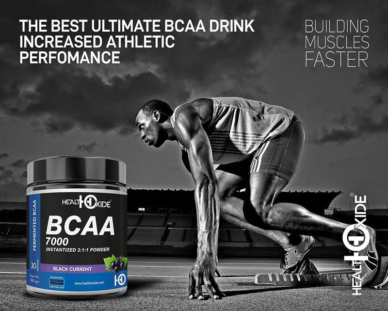 HealthOxide BCAA 7000 Amino Acid INSTANTIZED 2:1:1 POWDER - 300 gm (Watermelon)