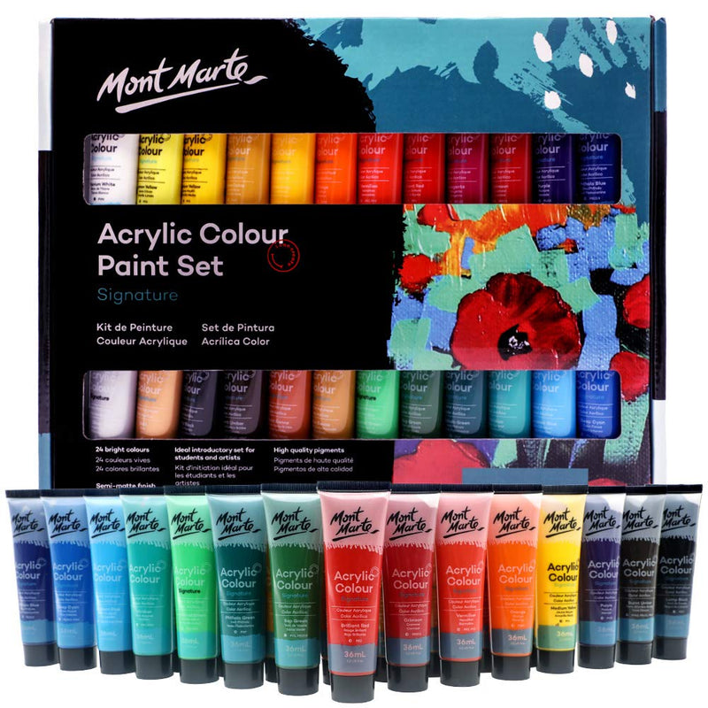 Mont Marte Acrylic Paint Set 24Pcex36Ml, Multi