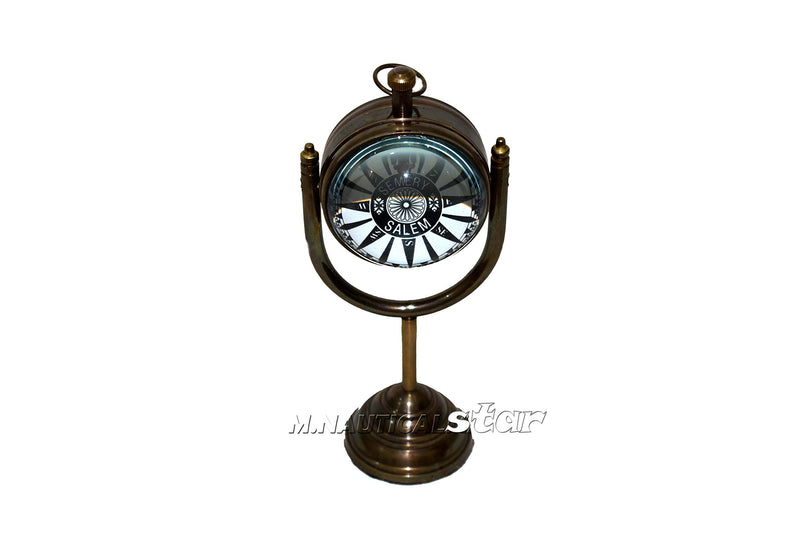 Brass Antique Unique Table Clock Vintage Look Desk Top Bass Clock Shelf Clock